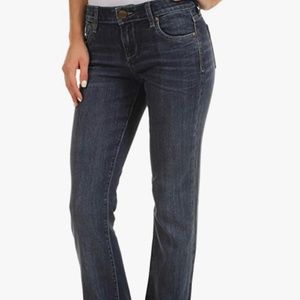 Kut from the Kloth Jean Size 18 Denim Dark Wash Blue Straight Leg Baby Bootcut